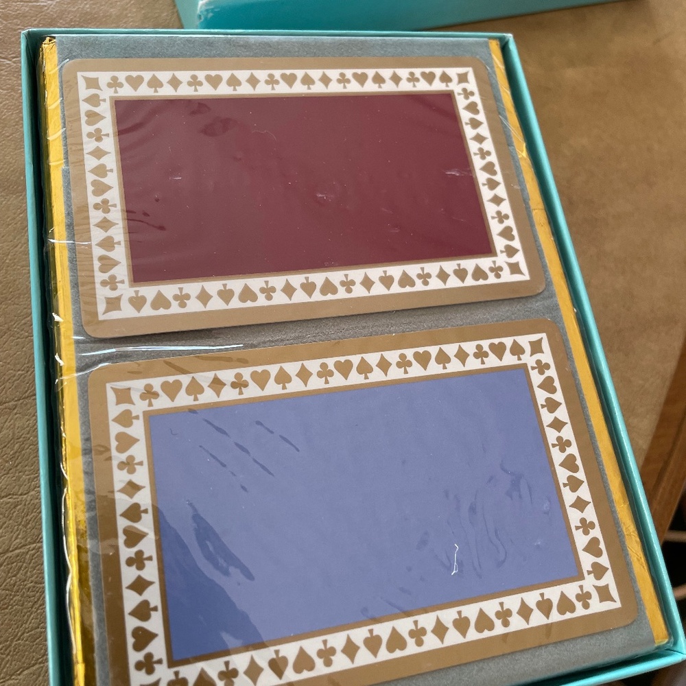 New unused unopened Tiffany playing cards with box